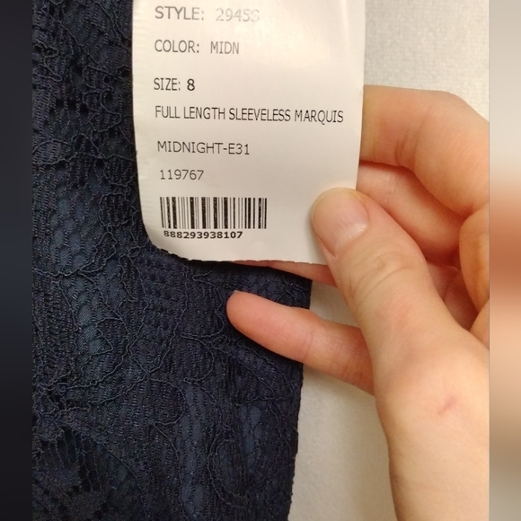 Dessy Collection Midnight Blue Formal Dress - Picture 3 of 9